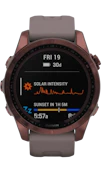 Garmin Fenix 7S Sapphire Solar Dark Bronze Titanium image